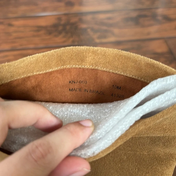 Chinese Laundry Keep Up Honey Brown Suede Leather Mid-Calf High Heel Boot Sz 10 - Picture 12 of 12